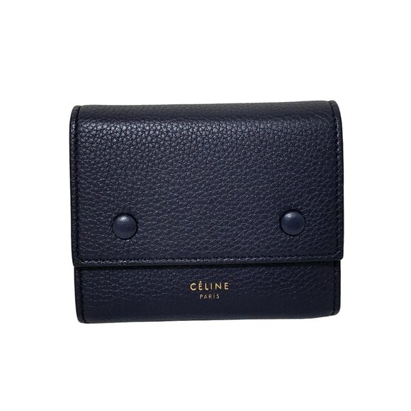 CELINE - Black Leather Trifold Wallet 245-070125 - Picture 1 of 6